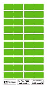 Half size Colour ID Labels. Light Green