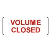Volume Closed Labels