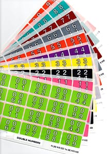 double number series full set stickers labels filing