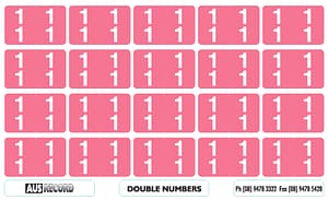 Double Number Labels. 11. Pink