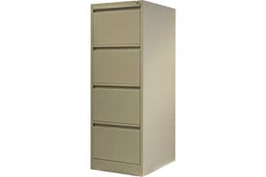4 drawer steel filing cabinet in beige