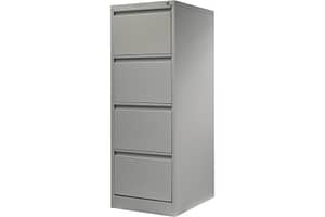 4 drawer steel filing cabinet in grey