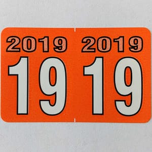 2019 year label stickers