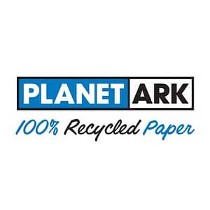 planet ark 100% recycled paper logo
