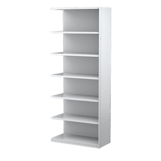 Ausrecord Steel Bookcase Shelving Add-on Bay 900mm Wide White