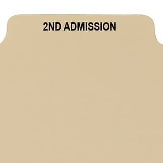2nd admission divider buff manilla