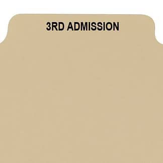 3rd admission divider buff manilla
