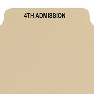 4th admission divider buff manilla