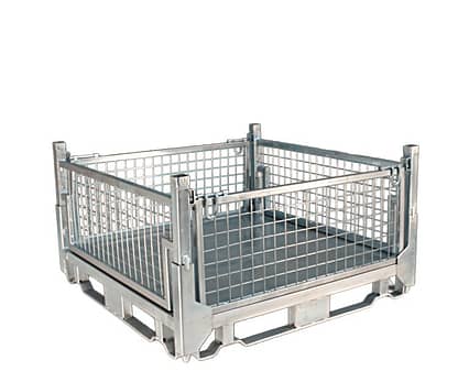 Pallet Cage Type A Sheet steel floor zinc plated all sides up