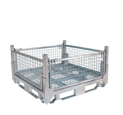 Pallet Cage Type A Single Mesh Floor Zinc Plated all sides up