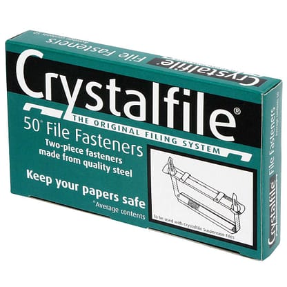 crystalfile two piece steel paper fastener