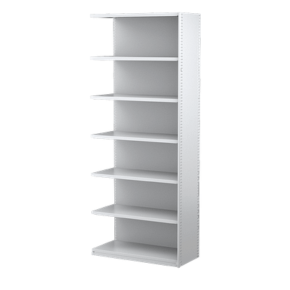 Ausrecord Steel Bookcase Shelving Add-on Bay 900mm Wide White