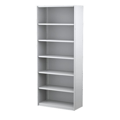 Ausrecord Steel Bookcase Shelving Starter Bay 900mm Wide White