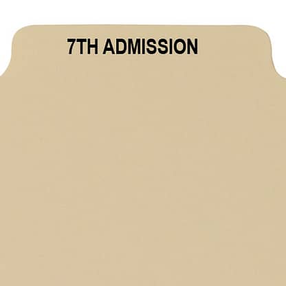 7th admission divider buff manilla